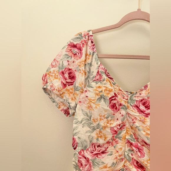 American Eagle Linen Floral Dress - Picture 2 of 5